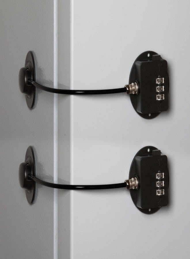 FIGEPO Fridge & Freezer Child Safety Lock with Strong Adhesive (2, Black) - Image 1